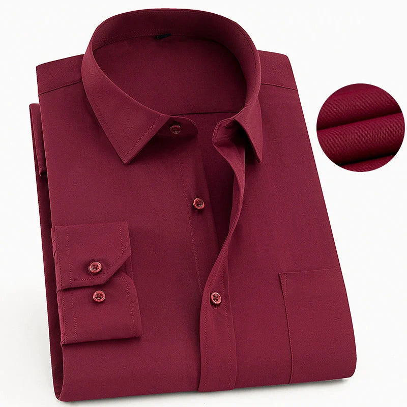 Chemise Oversize Homme 9XL — Rayures Business Casual Manches Longues Slim Fit