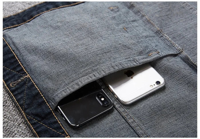 Motorcycle Vest Men Plus Size 8XL 6XL 7XL Sleeveless Jacket Autumn Hip Hop Man Veste Cowboy Slim Fit Korean Male Denim Waistcoat