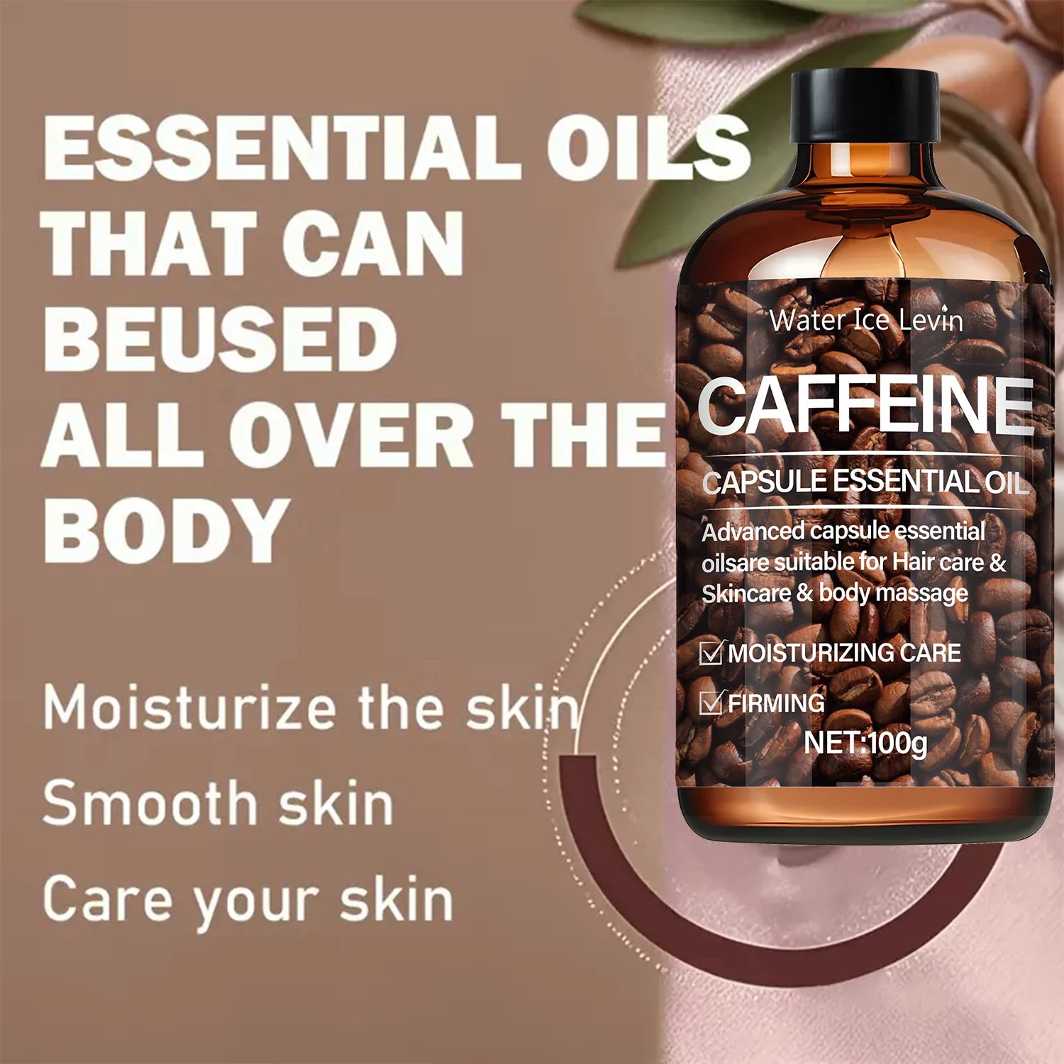 Huile capillaire à la caféine – Active les follicules, renforce les racines et nourrit les cheveux secs