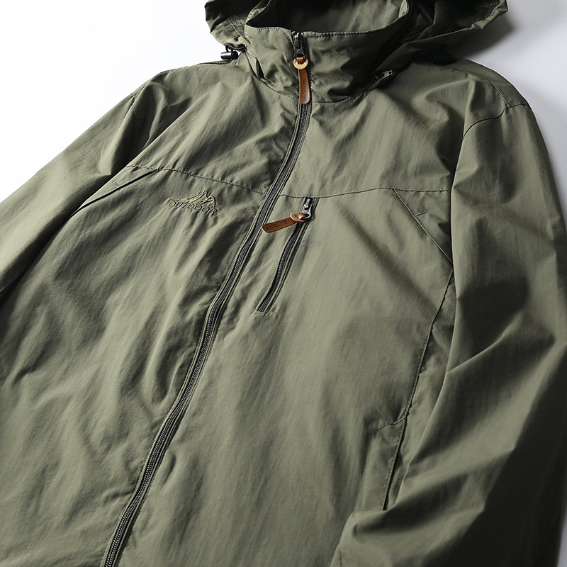 Coupe-Vent Tactique Homme À Capuche — Imperméable Outdoor Militaire