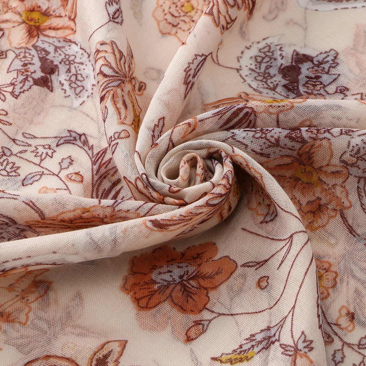 Foulard Hijab Femme — Écharpe Voile Viscose Coton Doux Turban Long