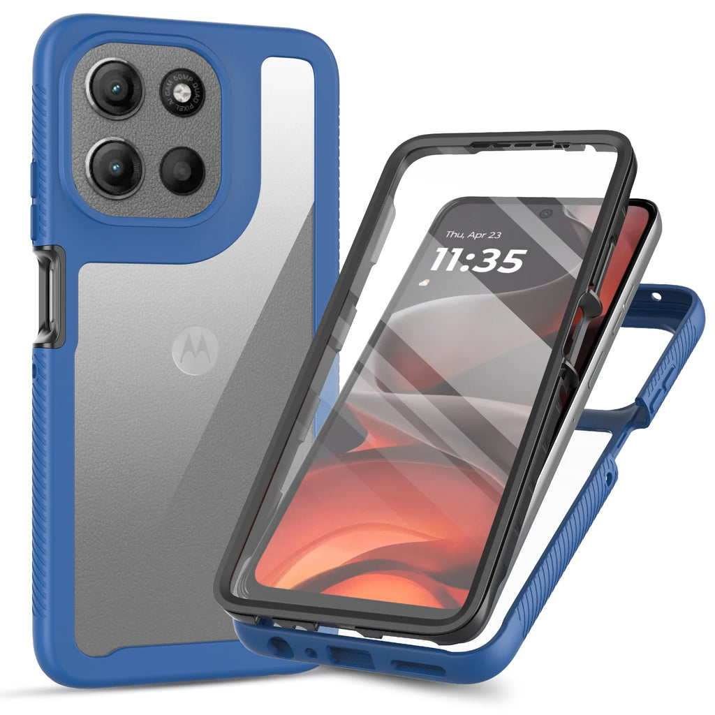 Coque 360° anti-choc Motorola Moto G56 5G – Transparente avec protection d'écran intégrée