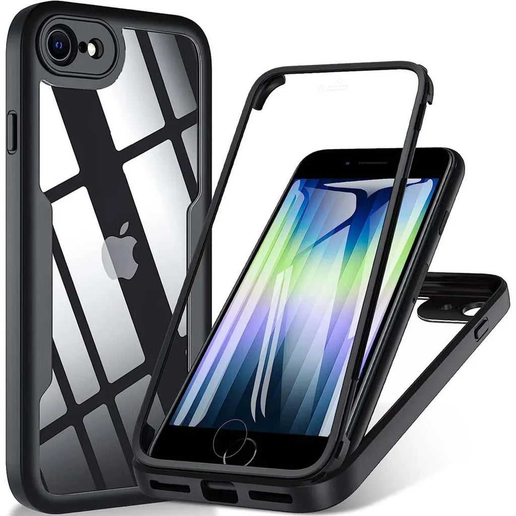 Coque 360° transparente iPhone – Protection intégrale avant/arrière anti-choc