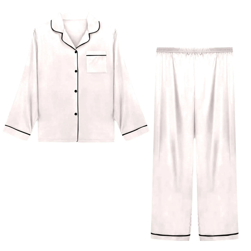 Women Pijama Sets Sleepwear Long-sleeve Cardigan Set Women Pajamas Sets Sexy Silk Polyester Female Pyjamas Home Clothing