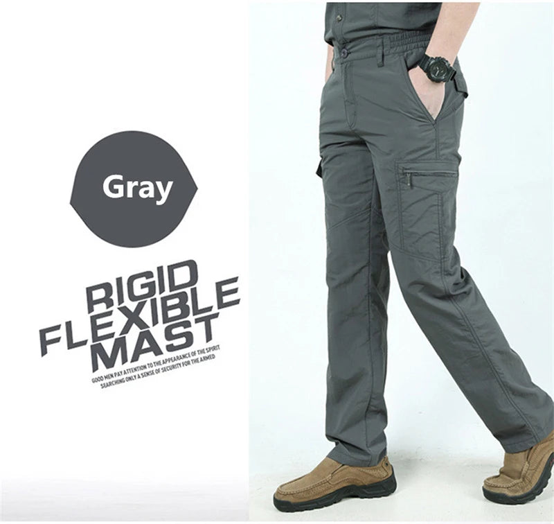 Pantalon Cargo Tactique Homme — Léger Imperméable Multi-Poches Été
