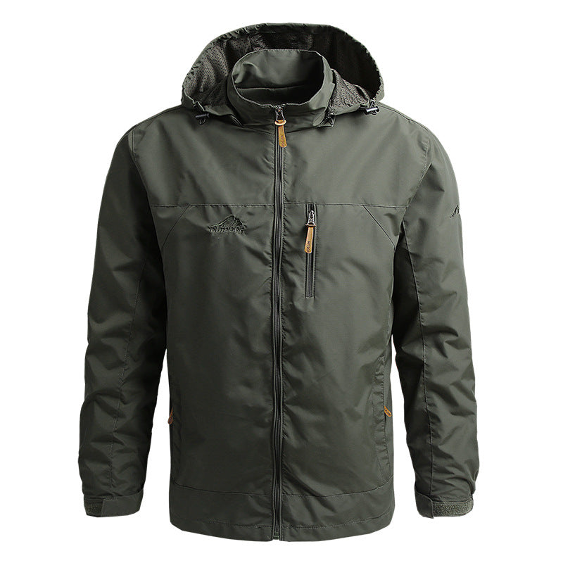 Coupe-Vent Tactique Homme À Capuche — Imperméable Outdoor Militaire