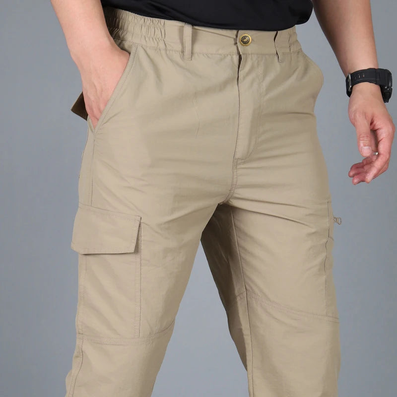 Pantalon Cargo Tactique Homme — Léger Imperméable Multi-Poches Été