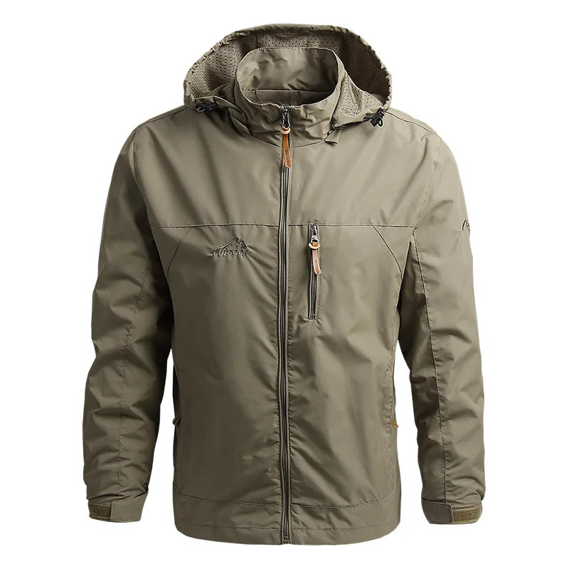 Coupe-Vent Tactique Homme À Capuche — Imperméable Outdoor Militaire