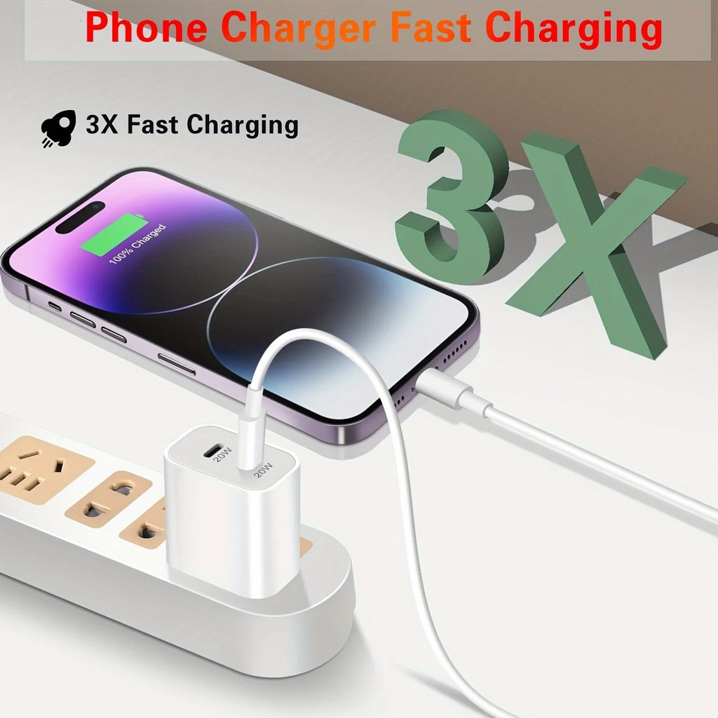 Kit Chargeur Rapide 20W pour iPhone avec Câble