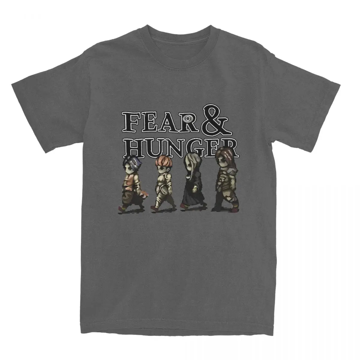 Oversized T Shirt FEAR AND HUNGER 100 Cotton T-Shirts Fashion Tshirt for Male Summer Y2K Funny Design Short Sleeve Tops