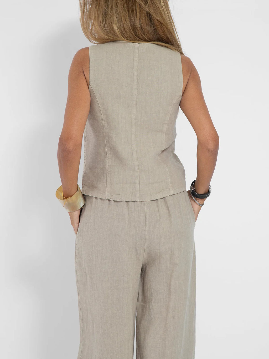 Ensemble Femme Sans Manches & Pantalon — Tenue Casual Elégante Printemps/Été 2024