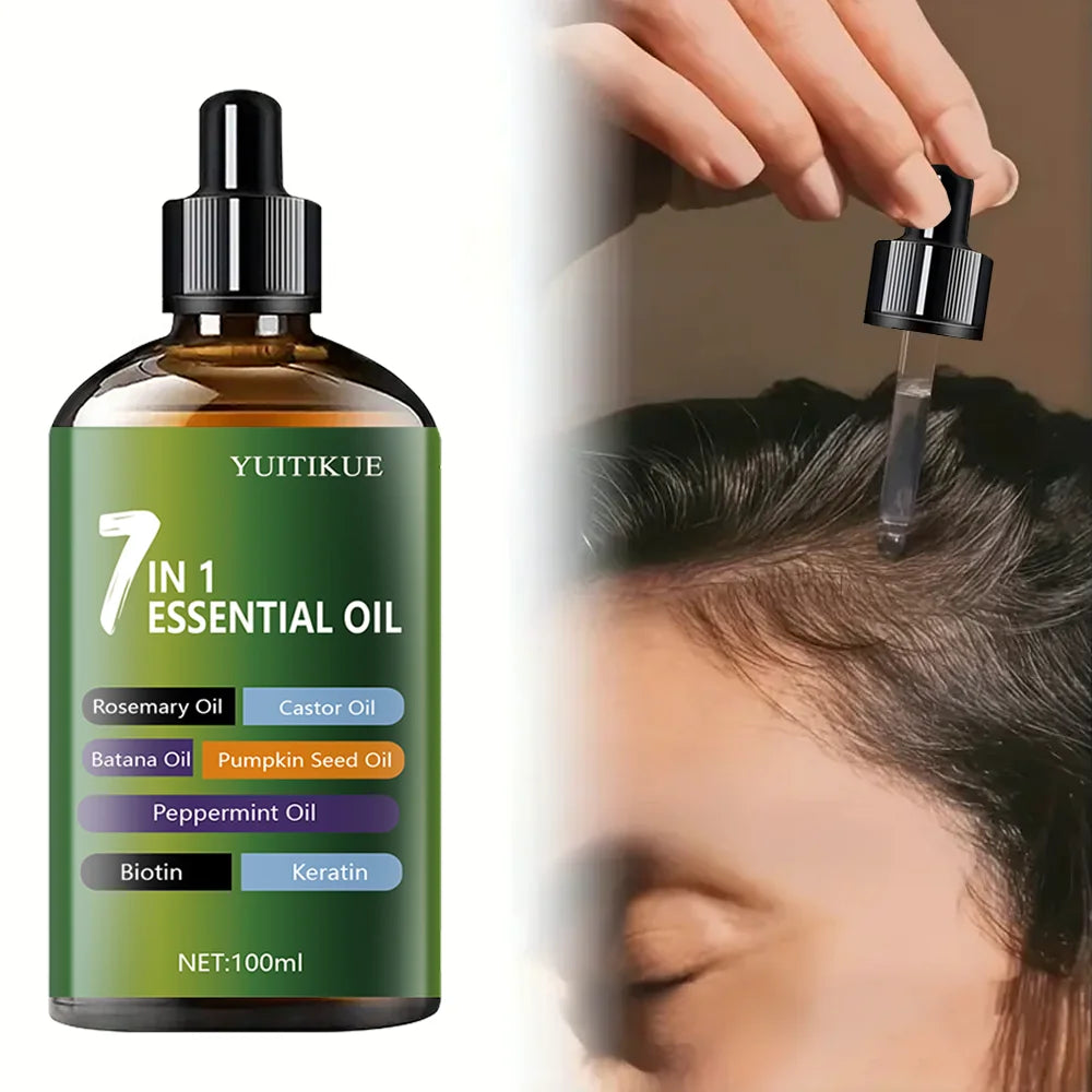 Huile capillaire 7-en-1 – Brillance intense, absorption rapide et nutrition profonde