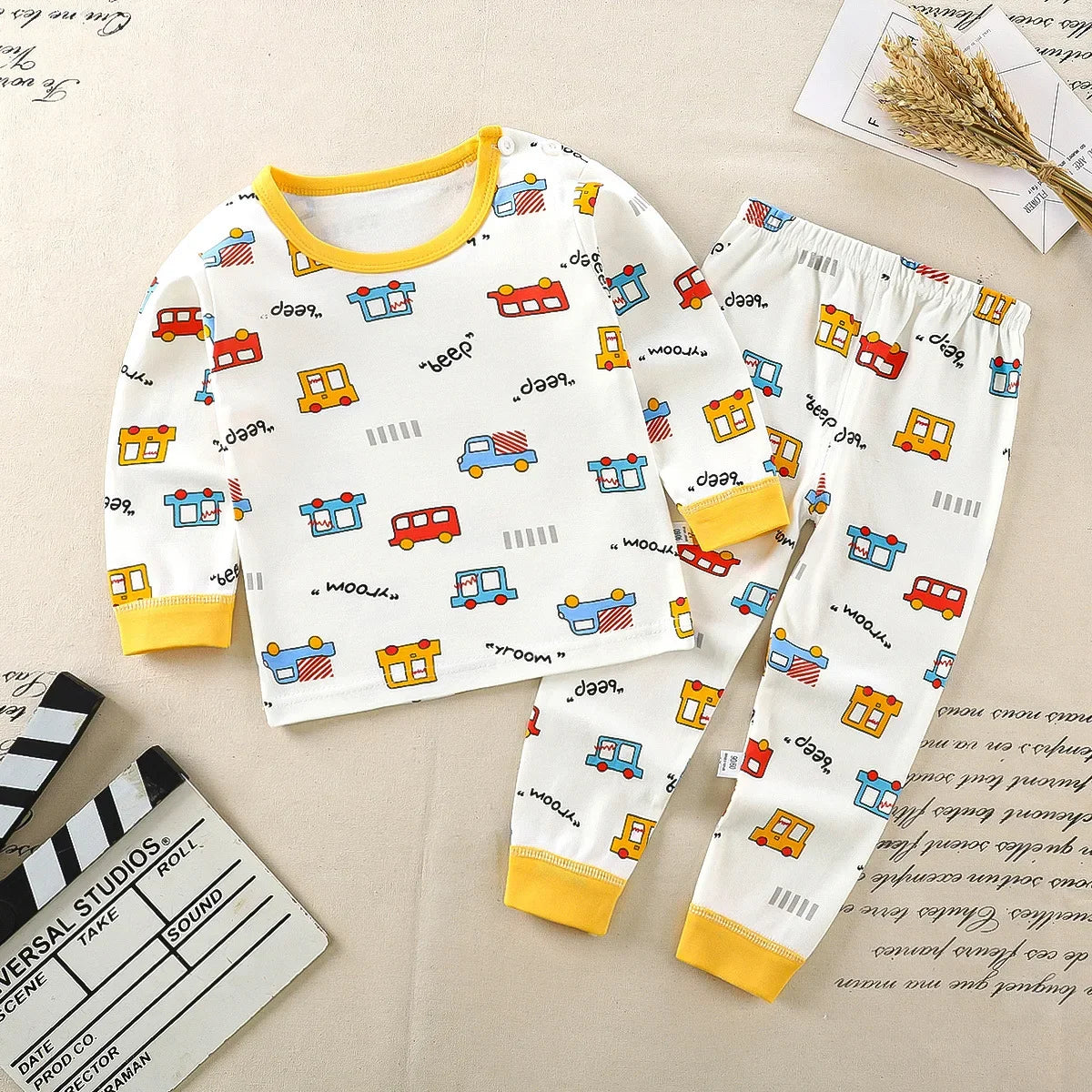 Ensemble Pyjama Enfant Coton — Sous-Vêtements & Pantalon Automne/Hiver