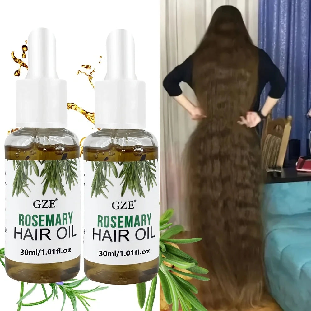 Huile de Romarin GZE pour cheveux – Tous types et textures, renforce et nourrit le cuir chevelu
