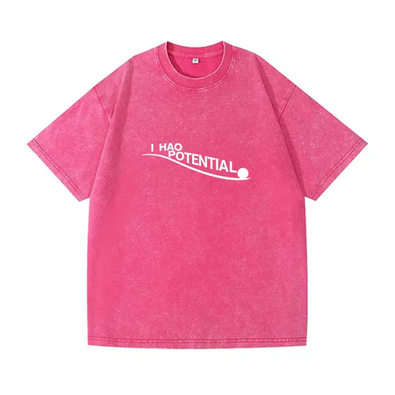 Oversized  Wash T-Shirt I Had Potential Cotton T-Shirts Hip Hop Tee Shirt for Male Beach Funny Pattern Short Sleeve Clothing