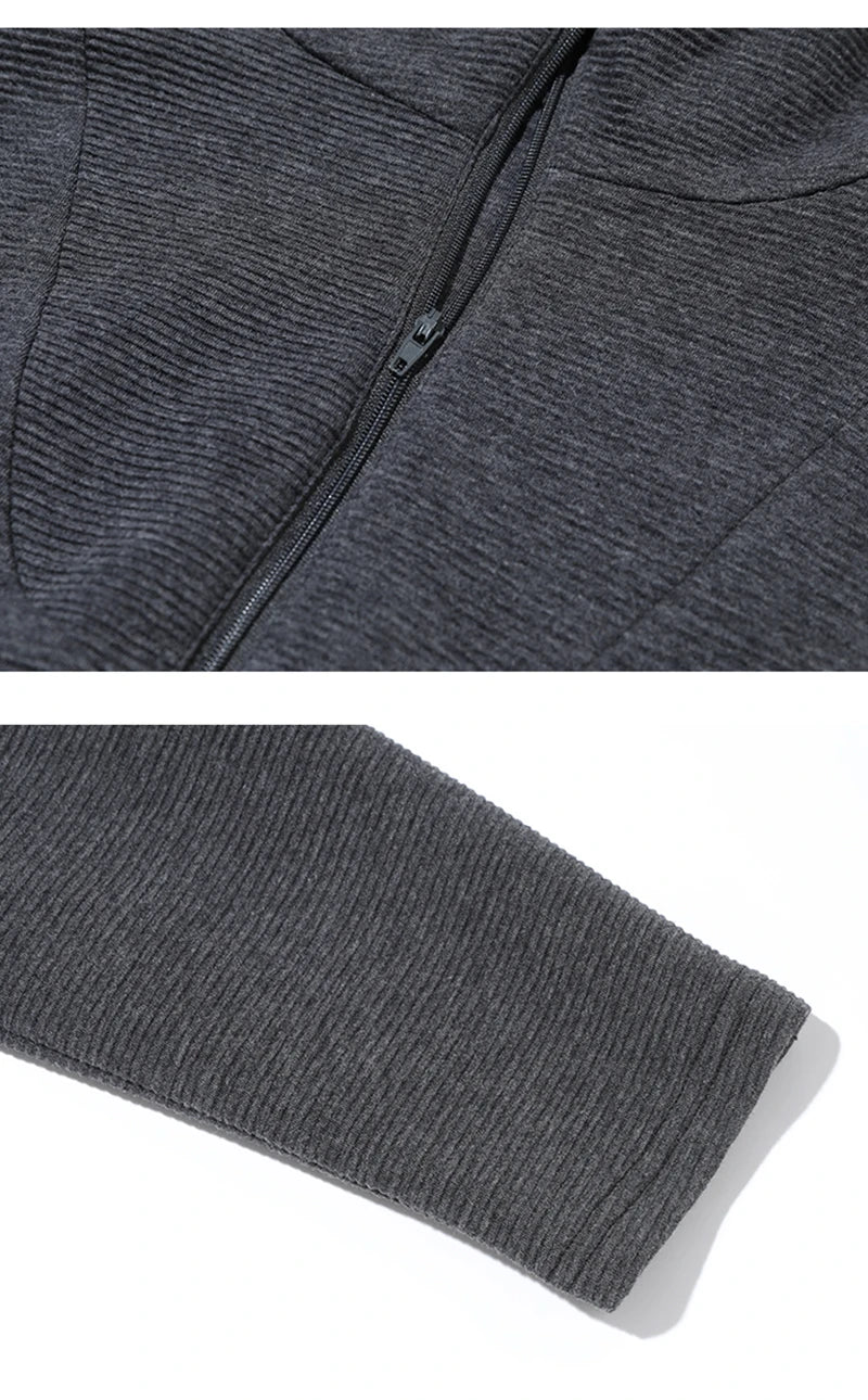 Oversize Hoodies Long Sleeve Zipper Pullovers Dark Gray Tops Jumper Sweatshirts Women