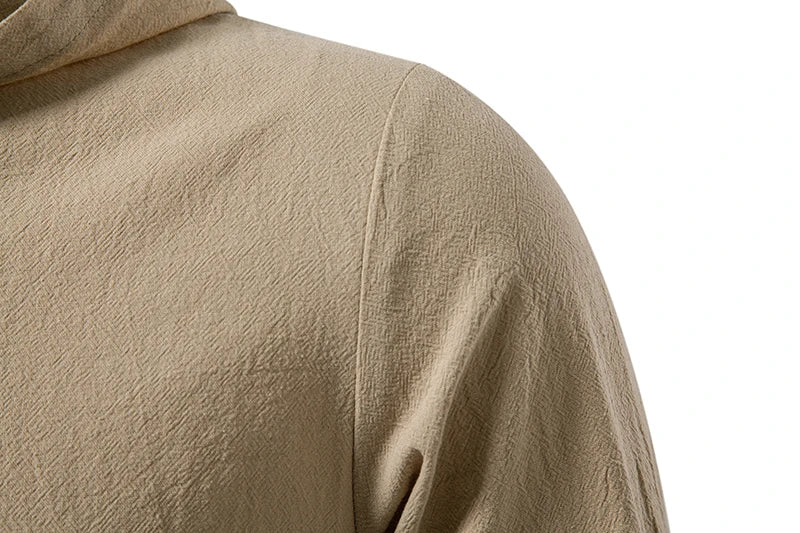Chemise Homme à Capuche – Manches Longues Style Décontracté