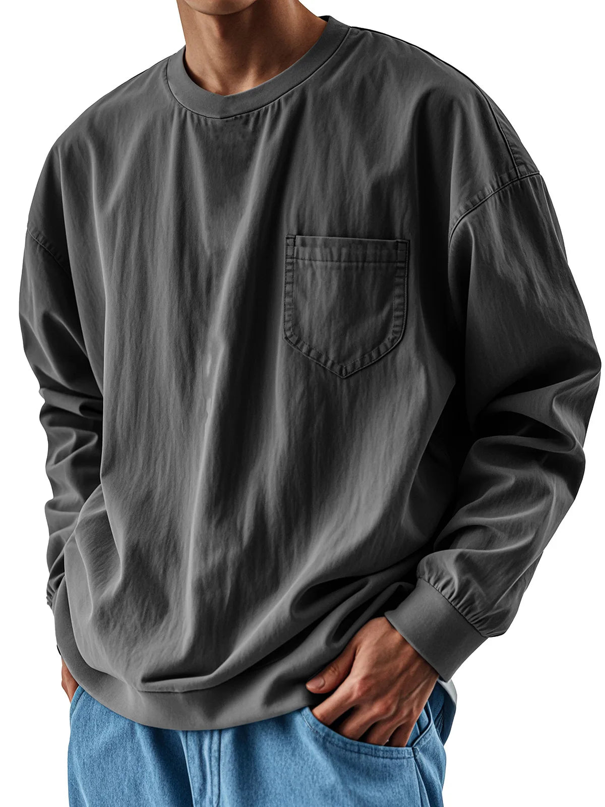 T-Shirt Oversize Manches Longues Homme — Streetwear Casual 2025