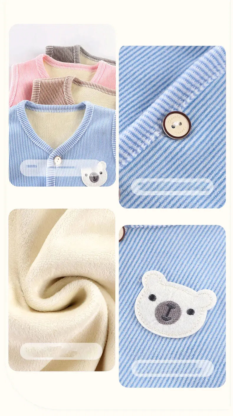 Gilet Enfant Velours Chaud — Veste Sans Manches Garçon & Fille