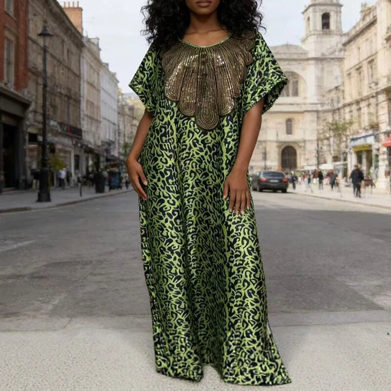 Robe Longue Femme Col V Rayée — Style Décontracté Grande Taille Automne 2026