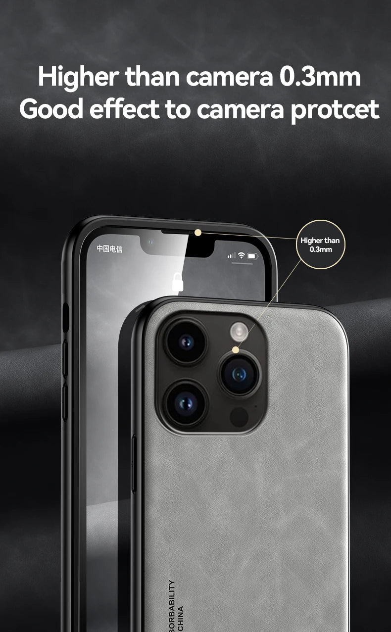 DECLAREYAO Original Luxury Light Slim Suede Leather Hard Coque For iPhone X Xs Max XR Phone Case Cover Shockproof Soft Frame