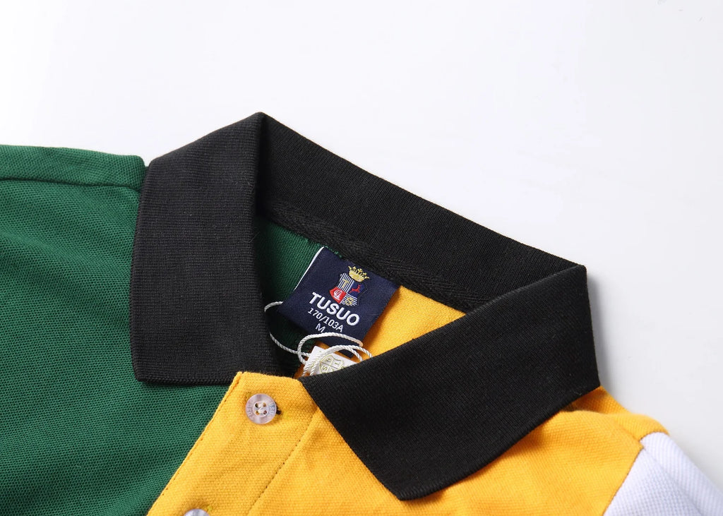 Polo T-Shirt Oversize Homme Grande Taille 7XL — Col Classique à Carreaux 3 Boutons