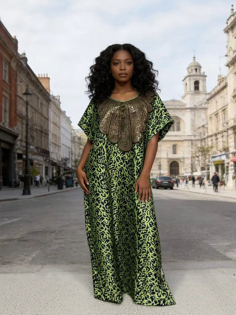 Robe Longue Femme Col V Rayée — Style Décontracté Grande Taille Automne 2026