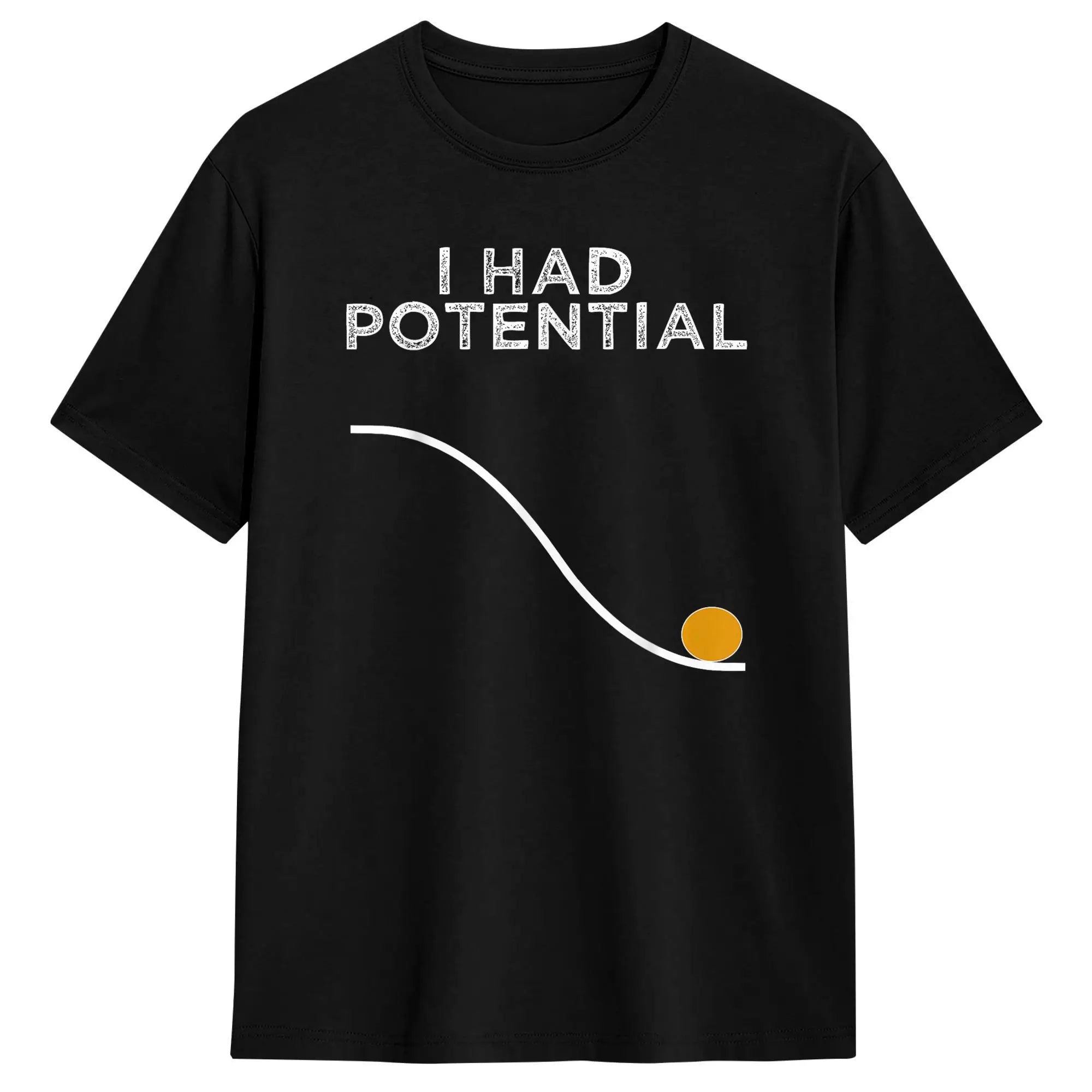 Oversized T Shirt I Had Potential Cotton T Shirts Hip Hop Tee Shirt for Male Beach Y2K Funny Pattern Short Sleeve Clothing