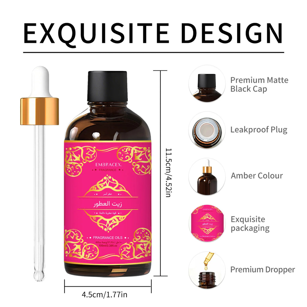 100ml زيت العطور Face Oil Fragrance oils Skincare Massage Oil Hair Care Pheromones Premium Middle Eastern Essential Oils