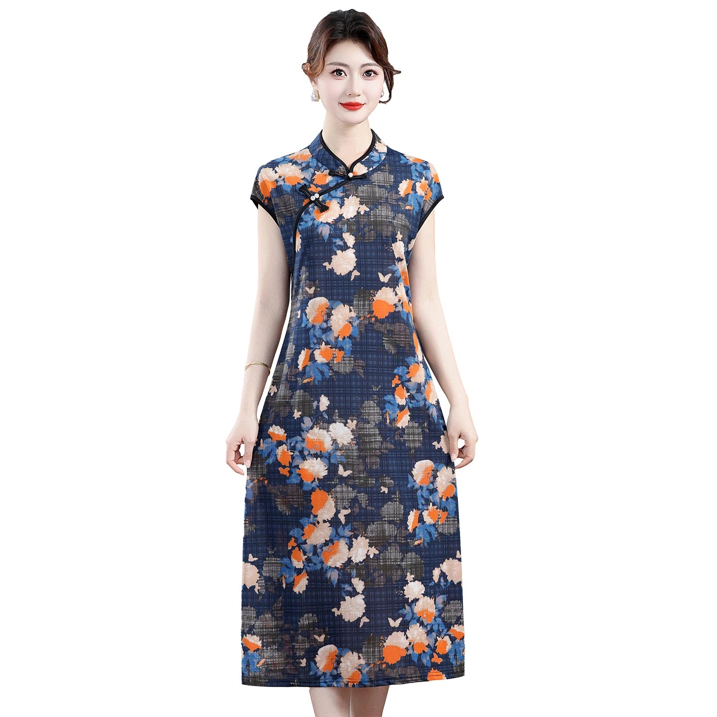 Robe Qipao Style Chinois Vintage — Streetwear Ethnique Femme
