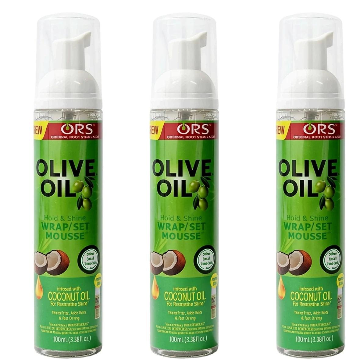 Mousse coiffante boucles à l'huile d'olive – Tenue forte, anti-frisottis 100ml