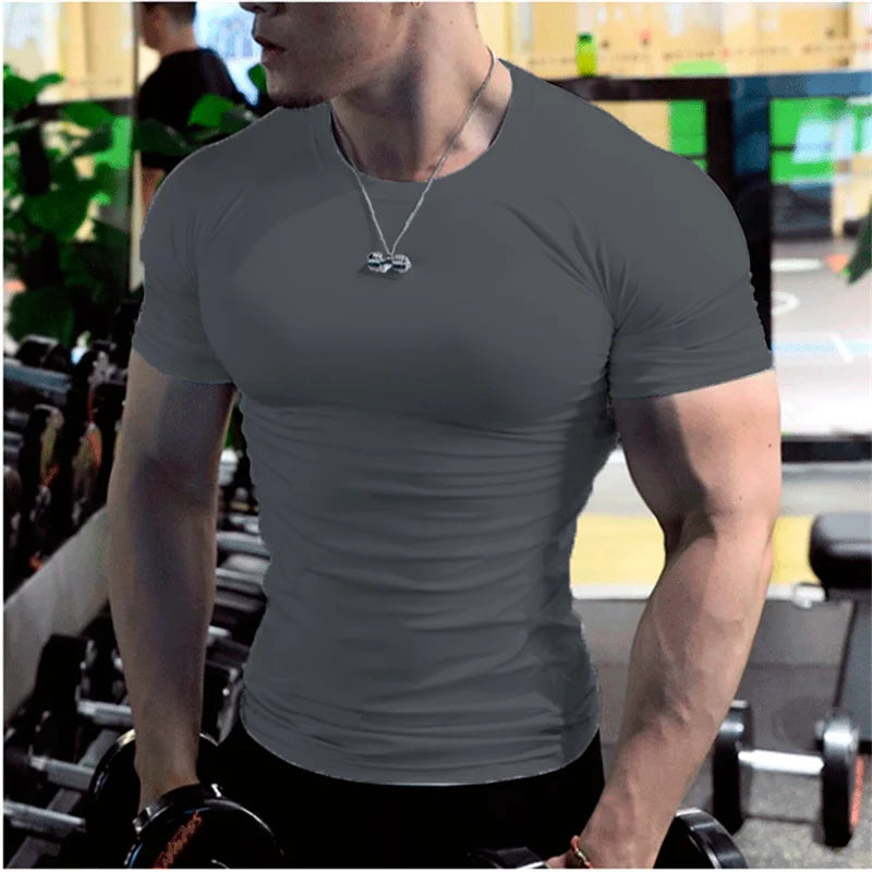 Oversized t Shirt For Men Short Sleeve White t-Shirts Man Quick Dry Football Shirt Soccer Jersey Compression Gym t Shirts Top