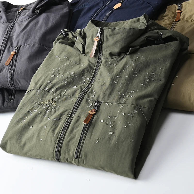Coupe-Vent Tactique Homme À Capuche — Imperméable Outdoor Militaire