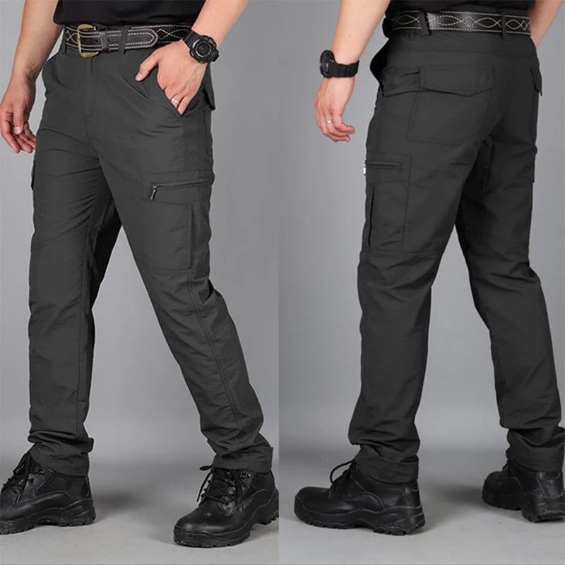 Pantalon Cargo Tactique Homme — Léger Imperméable Multi-Poches Été