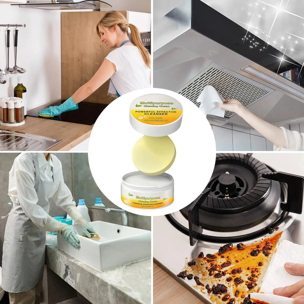Crème Nettoyante Multi-Usage — Détachant Puissant pour Cuisine et Salle de Bain
